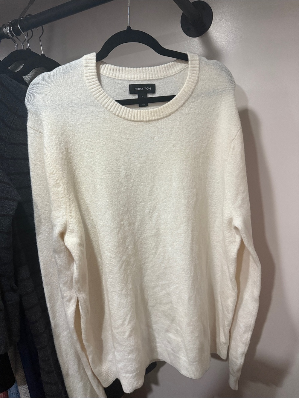 Nordstrom women’s wool blend Cream Crewneck Pullover